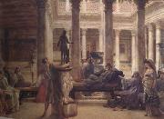 Alma-Tadema, Sir Lawrence A Roman Art Lover (mk23) oil painting on canvas